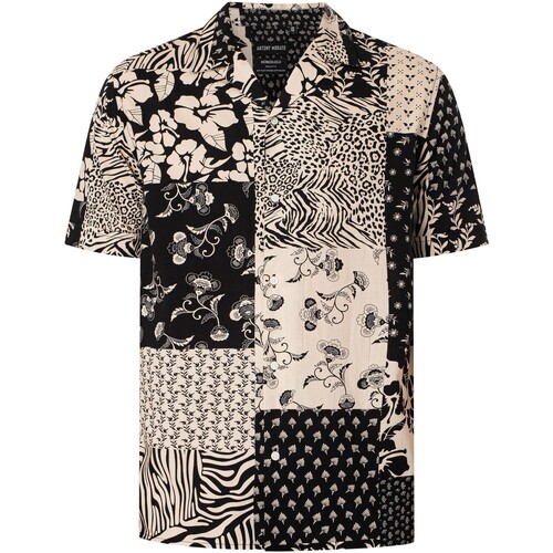 Vêtements Homme Chemises manches courtes Antony Morato Chemise à manches courtes à motif Osaka Noir