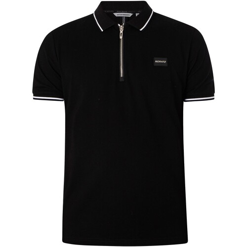 Vêtements Homme Camicia Regular Fit En Antony Morato Polo zippé à logo Noir