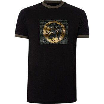Trojan T-shirt avec logo de l'artiste Noir
