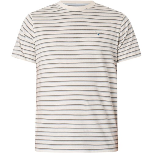 Vêtements Homme T-shirt à Grand Logo Barbour T-shirt à rayures en point de suture Beige