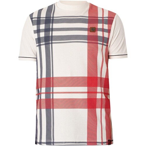 Vêtements Homme T-shirts ISSEY manches courtes Trojan T-shirt oversize à carreaux Blanc