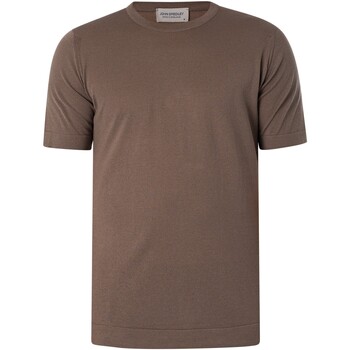 Vêtements Homme T-shirts manches courtes John Smedley T-shirt passepoilé Lorca Beige
