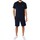 Vêtements Homme Shorts / Bermudas Lacoste Short en molleton à rayures et logo Bleu