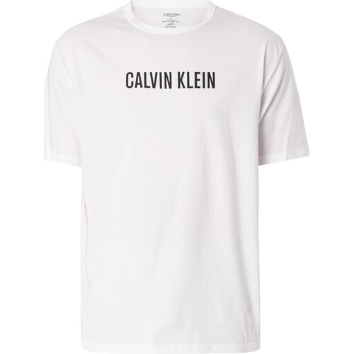 Vêtements Homme Pyjamas / Chemises de nuit Calvin Klein Jeans T-shirt avec logo puissance intense Blanc