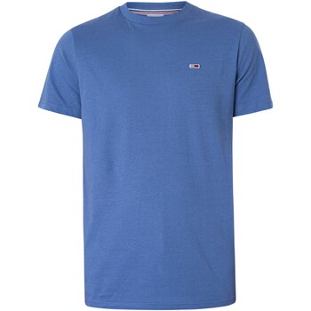 Vêtements Homme T-shirts manches courtes Tommy Jeans T-shirt ajusté en jersey Bleu