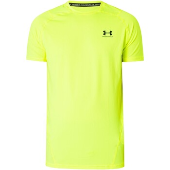 Vêtements Homme T-shirts manches courtes Under Armour sportiva HeatGear T-shirt ajusté à manches courtes Jaune