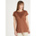 Vêtements Femme T-shirts & Polos Daxon by  - Tee-shirt empiècements dentelle Marron