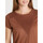 Vêtements Femme T-shirts & Polos Daxon by  - Tee-shirt Descente empiècements dentelle Marron