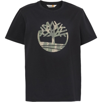 Vêtements Homme T-shirts manches courtes Timberland Camo Tree Logo Short Sl Noir