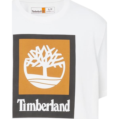 Vêtements Homme T-shirts manches courtes Timberland Colored Short Sleeve Blanc
