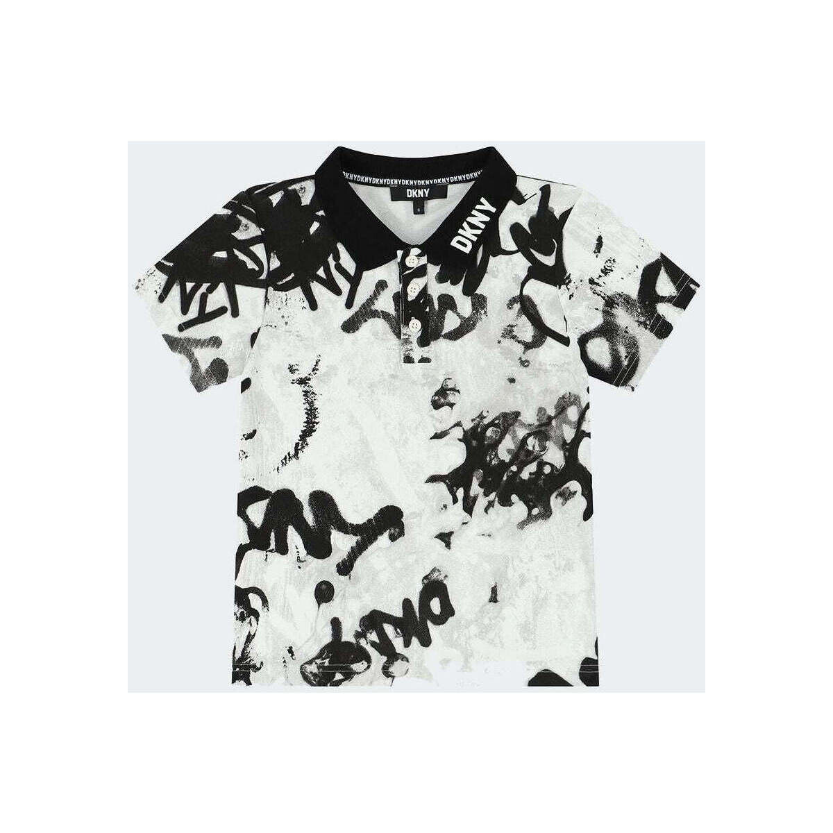 Vêtements Garçon T-shirts & Polos Dkny  Blanc