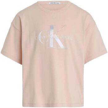 Vêtements Fille T-shirts manches courtes Calvin Klein Jeans  Rose