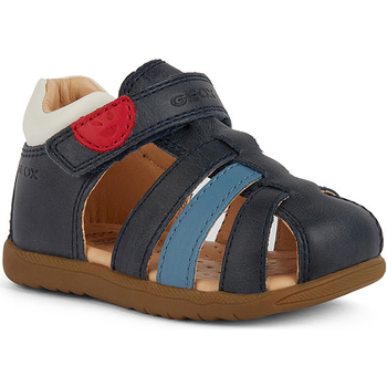 Chaussures Garçon Sandales et Nu-pieds Geox SANDALE PREMIERS PAS  MACCHIA B254VA Bleu