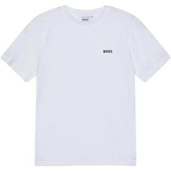 Vêtements Garçon T-shirts manches longues BOSS J25P23 Blanc
