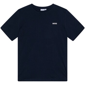 Vêtements Garçon T-shirts manches longues BOSS J25P23 Bleu