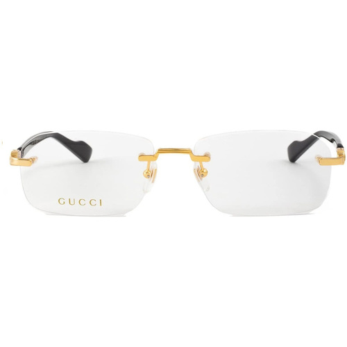 Montres & Bijoux Lunettes de soleil Gucci Occhiali da Vista  GG1221O 001 Doré