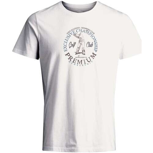 Vêtements Homme T-shirts manches courtes Premium By En vous inscrivant vous bénéficierez de tous nos bons plans en exclusivité 162406VTPE24 Blanc