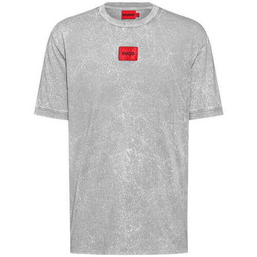 Vêtements Enfant Pantalons 5 poches BOSS T-shirt gris  en jersey de coton Gris