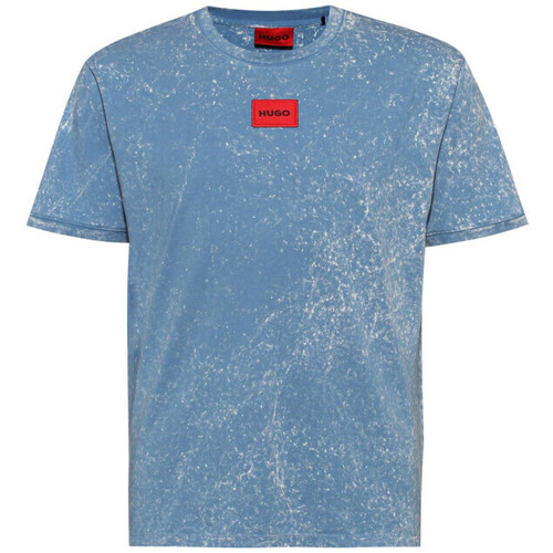 Vêtements Enfant T-shirts & Pepe Polos BOSS T-shirt  en jersey de coton teint à la poudre Bleu