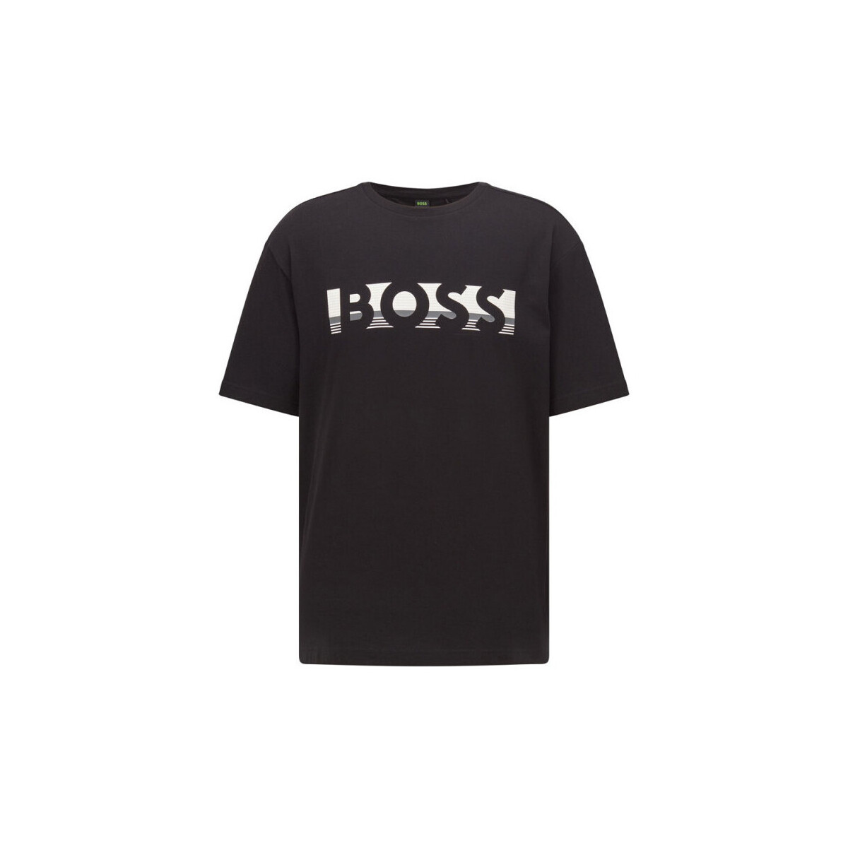 Vêtements Enfant T-shirts & Polos BOSS T-shirt Relaxed Fit  en coton avec logo color block noir Noir