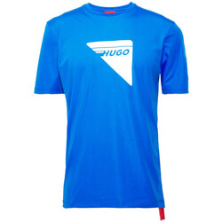 Vêtements Homme T-shirts ecru & Polos BOSS T-shirt  DAGILE X223 Bleu Bleu