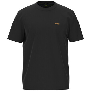 Vêtements Homme T-shirts & Polos BOSS T-Shirt Tee  noir avec logo floqué doré Noir
