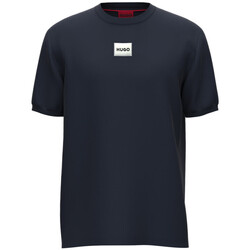 Vêtements Enfant Reclaimed Vintage inspired unisex waffle polo t-shirt with logo chest print in ecru BOSS T-shirt DIRAGOLINO_G  Bleu Foncé Bleu