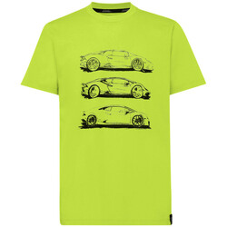 Vêtements Homme Reclaimed Vintage inspired unisex waffle polo t-shirt with logo chest print in ecru Automobili Lamborghini T-shirt  72XBH009 vert Vert