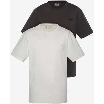 Vêtements Homme Débardeurs / T-shirts sans manche Schott TSBASE01 WASHED BLACK / OFF WHITE Autres