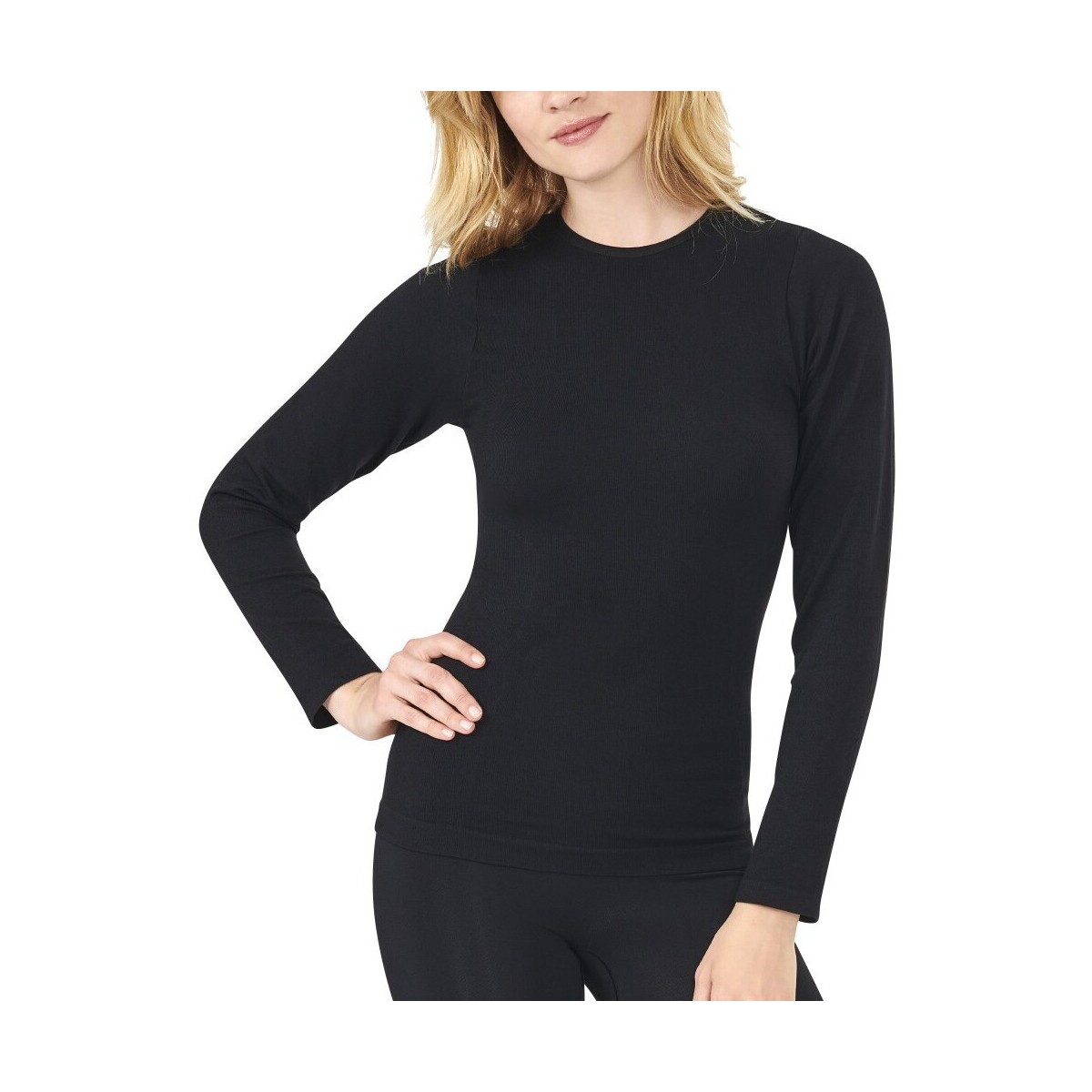 Sous-vêtements Femme Produits gainants Lipo Actif T-shirt minceur manches longues noir Noir