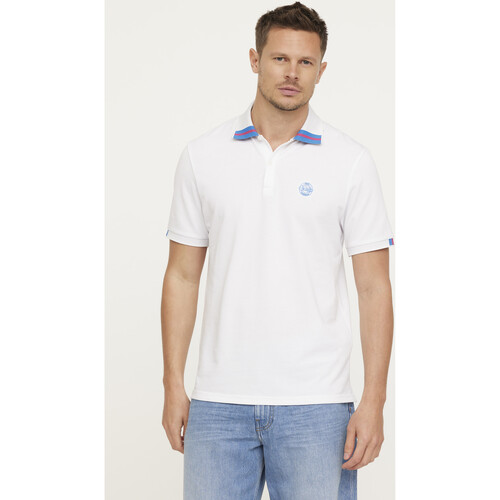 Vêtements Homme T-shirts & Polos Lee Cooper Polo BLUES Blanc Blanc
