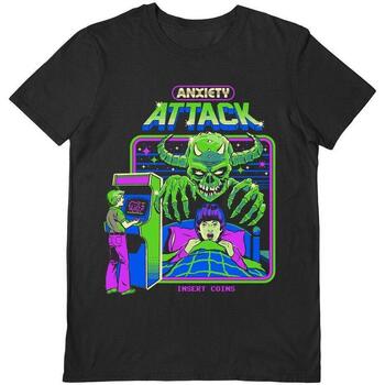 Vêtements T-shirts manches longues Steven Rhodes Anxiety Attack Noir