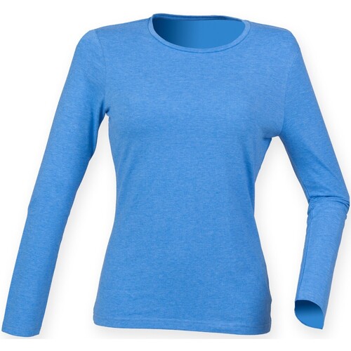 Vêtements Femme T-shirts manches longues Sf SK124 Bleu