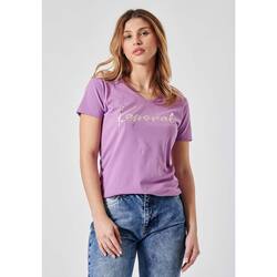 Vêtements short-sleeved T-shirts manches courtes Kaporal FRAN Violet