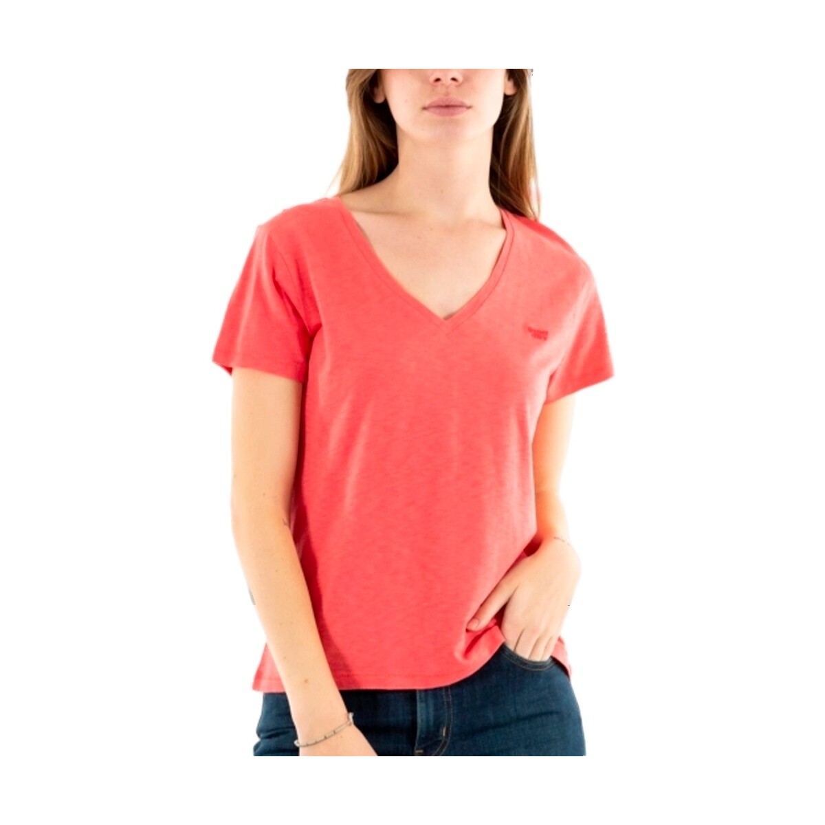 Vêtements Femme T-shirts manches courtes Superdry Classic V Rose
