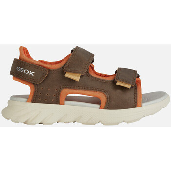 Chaussures Garçon Plaids / jetés Geox J SANDAL AIRADYUM BO marron/orange foncé