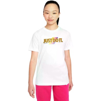 Vêtements Garçon T-shirts manches courtes Uptempo Nike CAMISETA NIO/A  FN9556-100 Blanc