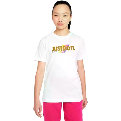 Vêtements Garçon T-shirts manches courtes Nike CAMISETA NIO/A  FN9556-100 Blanc