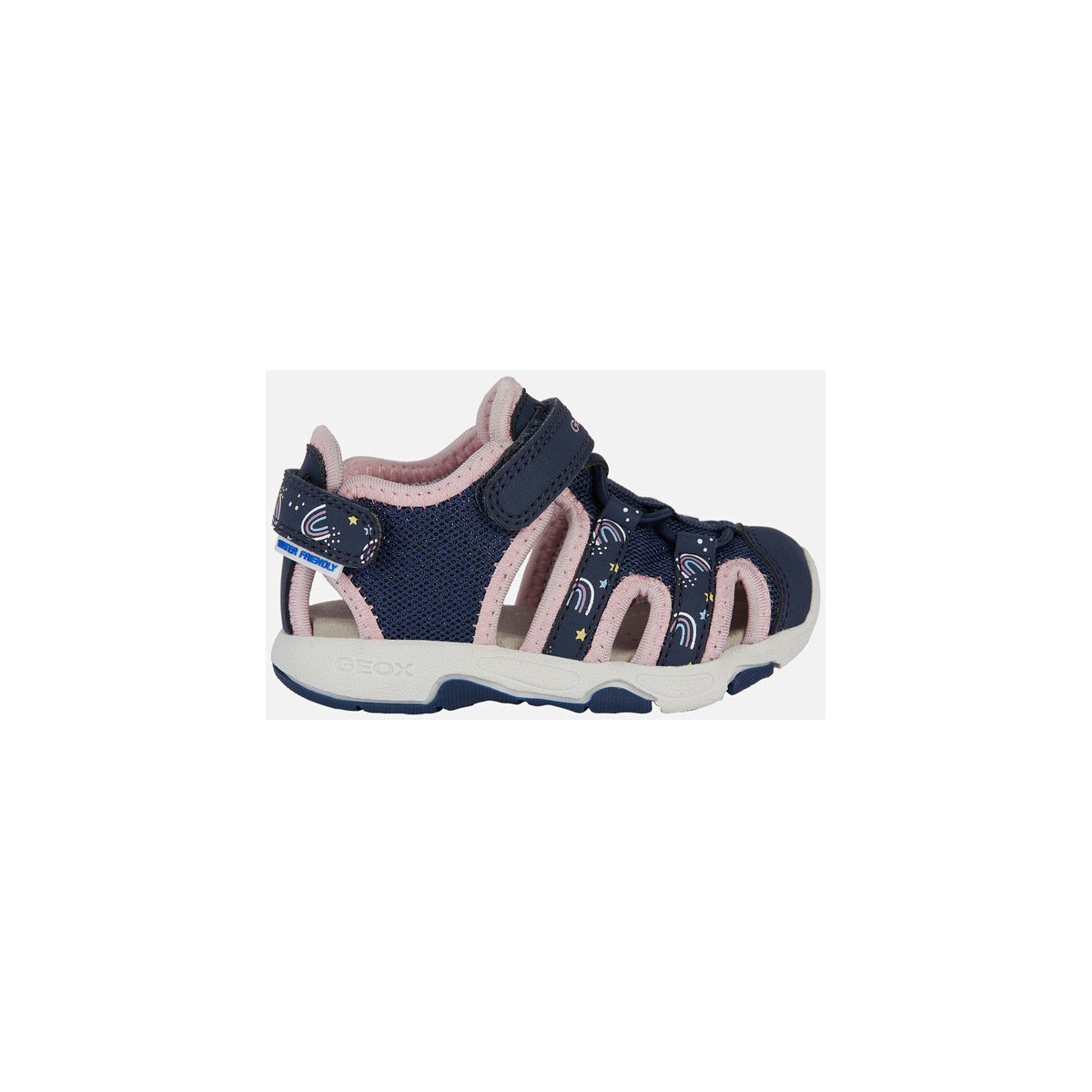 Chaussures Fille Sandales et Nu-pieds Geox B SANDAL MULTY GIRL bleu marine/rose clair