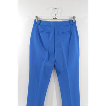 Victoria Beckham Pantalon droit en laine Bleu