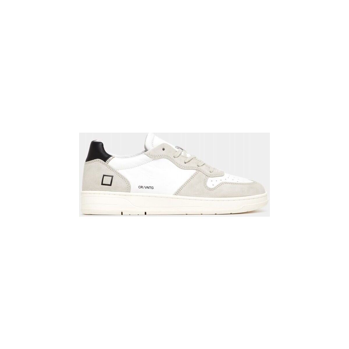 Chaussures Homme Baskets mode Date M997-CR-VC-WB - COURT VINTAGE-WHITE BLACK Blanc