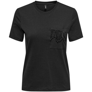 Vêtements Femme T-shirts & Polos Only 15315348 TRIBE-BLACK Noir