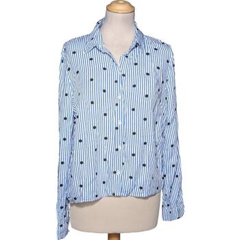 chemise h&m  chemise  38 - t2 - m bleu 