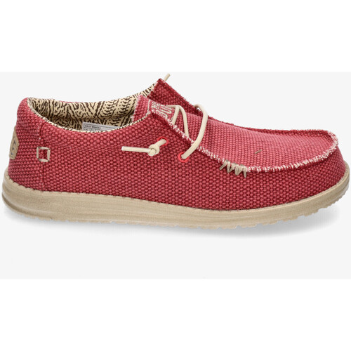Chaussures Homme Tapis de bain Dude WALLY BRAIDED Rouge
