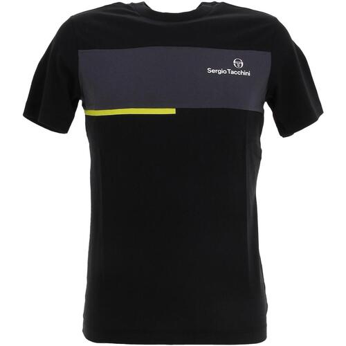 Vêtements Homme T-shirts manches courtes Sergio Tacchini Incastro t-shirt 2 Noir