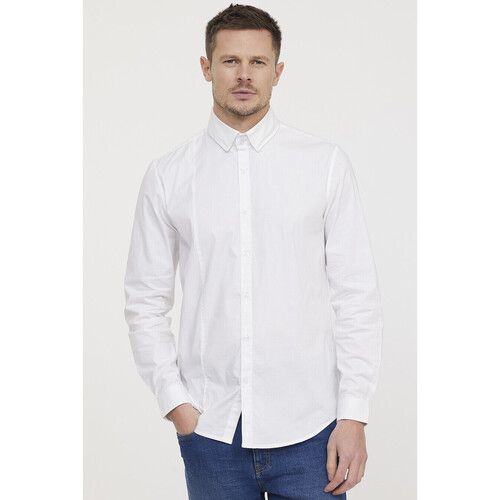 Vêtements Homme Chemises manches longues Lee Cooper Chemise DOKITO Blanc Blanc