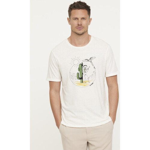 Vêtements Homme T-shirts & Polos Lee Cooper T-shirt coton AZONO Ivory Beige