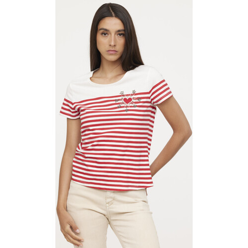 Vêtements Femme T-shirts & Polos Lee Cooper T-shirt Carlos ANIK Cherry Rouge