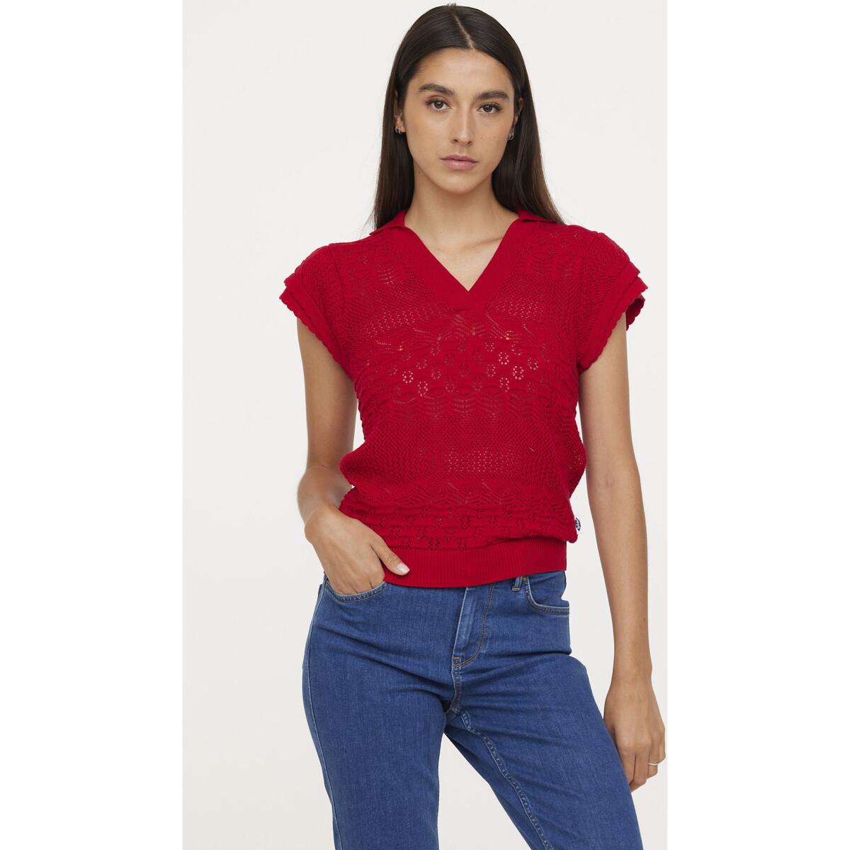 Vêtements Femme T-shirts & Polos Lee Cooper Polo BIMIA Cherry Rouge