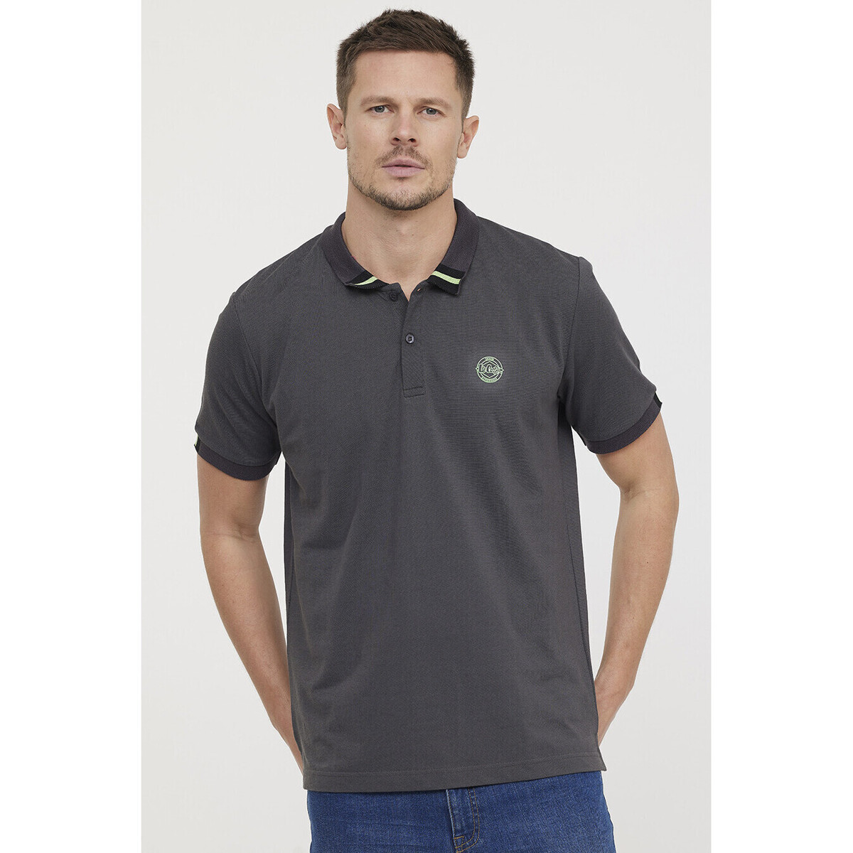 Vêtements Homme T-shirts & Polos Lee Cooper Polo BLUES Anthracite Noir
